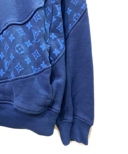LOUIS VUITTON（ルイ ヴィトン）LOUIS VUITTON (ルイ ヴィトン) 袖モノグラムスウェットフーディー ブルー サイズ:Mの古着・服飾アイテム