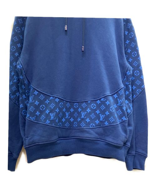 LOUIS VUITTON（ルイ ヴィトン）LOUIS VUITTON (ルイ ヴィトン) 袖モノグラムスウェットフーディー ブルー サイズ:Mの古着・服飾アイテム
