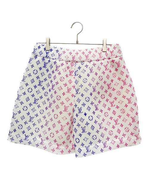 LOUIS VUITTON（ルイ ヴィトン）LOUIS VUITTON (ルイ ヴィトン) グラディエントモノグラム メッシュハーフパンツ ホワイト サイズ:40の古着・服飾アイテム