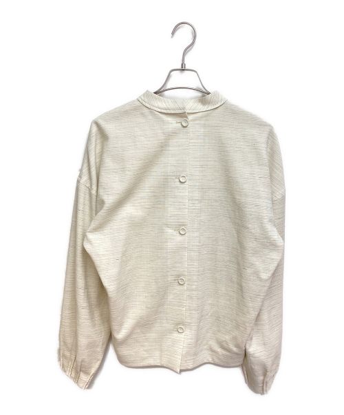 Christian Dior（クリスチャン ディオール）Christian Dior (クリスチャン ディオール) バックボタンブラウス ベージュ サイズ:46の古着・服飾アイテム