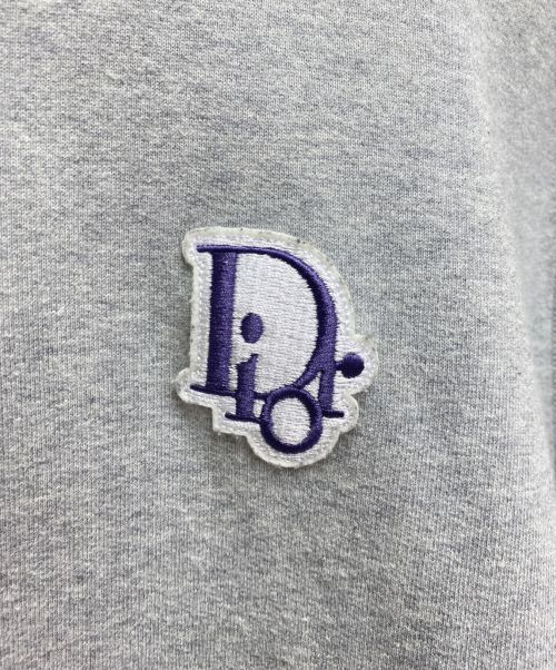 Christian Dior（クリスチャン ディオール）Christian Dior (クリスチャン ディオール) ロゴパッチワークフーディー ライトグレー サイズ:Mの古着・服飾アイテム