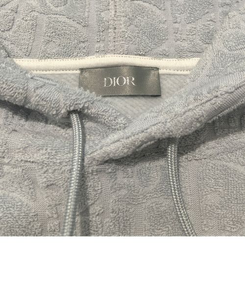 Dior（ディオール）Dior (ディオール) パイルロゴフーディー ライトグレー サイズ:Mの古着・服飾アイテム