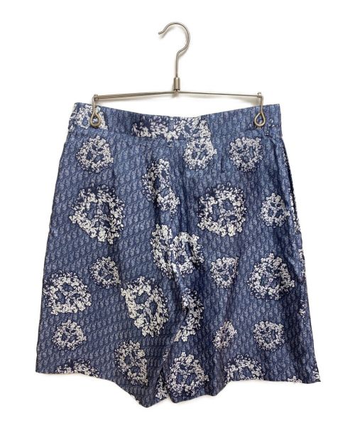 Christian Dior（クリスチャン ディオール）Christian Dior (クリスチャン ディオール) DIOR TEARS シルクツイルハーフパンツ ネイビー サイズ:44の古着・服飾アイテム