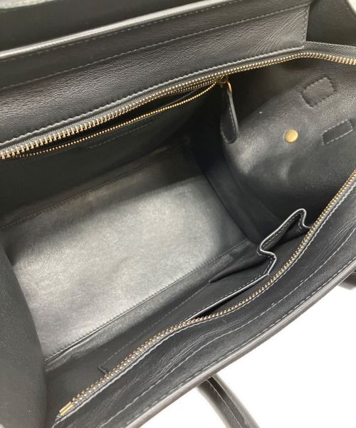 CELINE（セリーヌ）CELINE (セリーヌ) ラゲージミディアムショッパー ベージュ×ブラック サイズ:ミディアムの古着・服飾アイテム