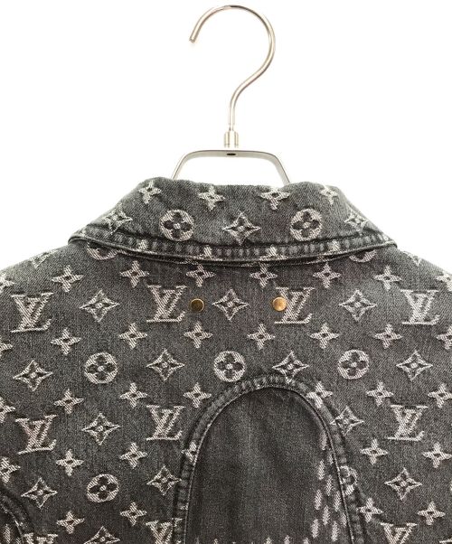 LOUIS VUITTON（ルイ ヴィトン）LOUIS VUITTON (ルイ ヴィトン) ジャイアントダミエウェーブスモノグラムデニム ジャケット ライトグレー サイズ:48の古着・服飾アイテム