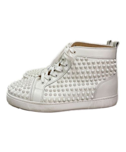 Christian Louboutin（クリスチャン・ルブタン）Christian Louboutin (クリスチャン・ルブタン) スパイクハイカットスニーカー ホワイト サイズ:38 1/2の古着・服飾アイテム