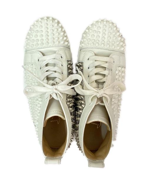 Christian Louboutin（クリスチャン・ルブタン）Christian Louboutin (クリスチャン・ルブタン) スパイクハイカットスニーカー ホワイト サイズ:38 1/2の古着・服飾アイテム
