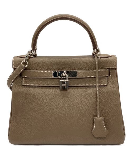 HERMES（エルメス）HERMES (エルメス) ケリー 28 内縫い/シルバー金具/エトゥープ/トゴ/Y刻印 エトゥープ サイズ:28の古着・服飾アイテム