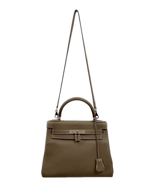 HERMES（エルメス）HERMES (エルメス) ケリー 28 内縫い/シルバー金具/エトゥープ/トゴ/Y刻印 エトゥープ サイズ:28の古着・服飾アイテム