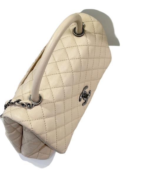 CHANEL（シャネル）CHANEL (シャネル) ラージ トップハンドル フラップ バッグ ベージュ サイズ:-の古着・服飾アイテム