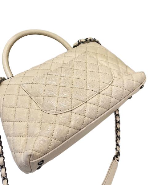 CHANEL（シャネル）CHANEL (シャネル) ラージ トップハンドル フラップ バッグ ベージュ サイズ:-の古着・服飾アイテム