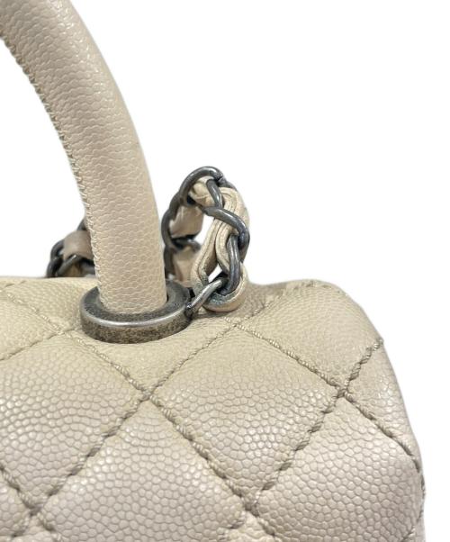 CHANEL（シャネル）CHANEL (シャネル) ラージ トップハンドル フラップ バッグ ベージュ サイズ:-の古着・服飾アイテム