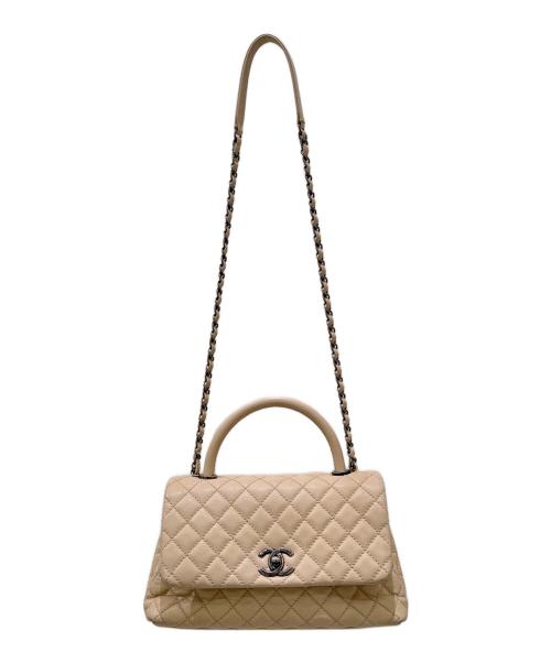 CHANEL（シャネル）CHANEL (シャネル) ラージ トップハンドル フラップ バッグ ベージュ サイズ:-の古着・服飾アイテム