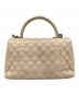 CHANEL (シャネル) ラージ トップハンドル フラップ バッグ ベージュ サイズ:-：500000円