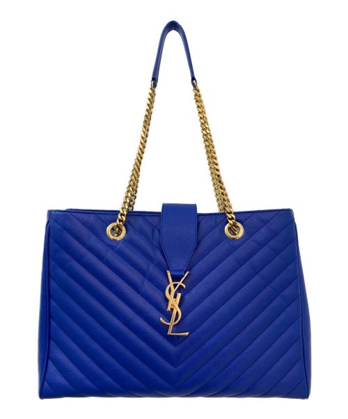 Saint Laurent Paris（サンローランパリ）Saint Laurent Paris (サンローランパリ)  Bo Cassandre Tote Bag ブルーの古着・服飾アイテム