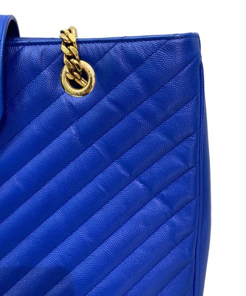 Saint Laurent Paris（サンローランパリ）Saint Laurent Paris (サンローランパリ)  Bo Cassandre Tote Bag ブルーの古着・服飾アイテム