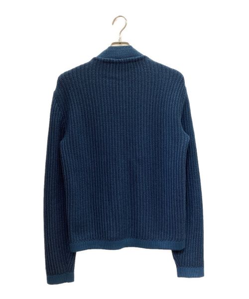 Berluti（ベルルッティ）Berluti (ベルルッティ) ニット切替ジャケット ブルー×スカイブルー サイズ:46の古着・服飾アイテム