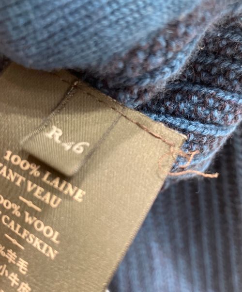 Berluti（ベルルッティ）Berluti (ベルルッティ) ニット切替ジャケット ブルー×スカイブルー サイズ:46の古着・服飾アイテム