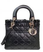 Christian Diorクリスチャン ディオール）の古着「LADY DIOR ミディアムバッグ」｜ブラック