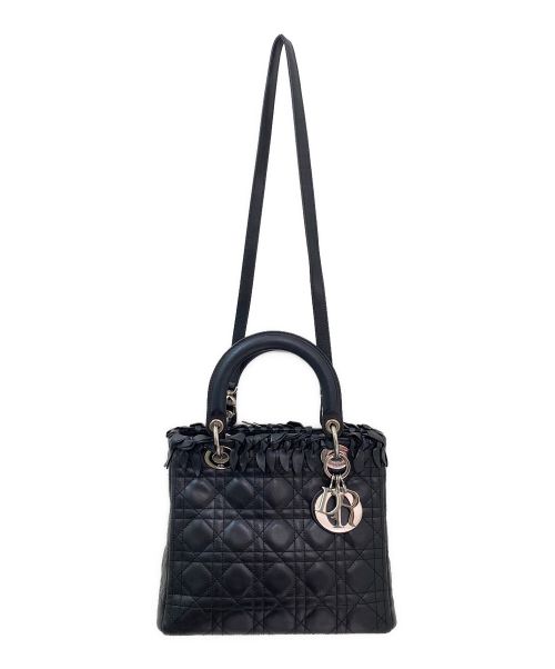 Christian Dior（クリスチャン ディオール）Christian Dior (クリスチャン ディオール) LADY DIOR ミディアムバッグ ブラック サイズ:ミディアムの古着・服飾アイテム