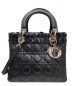 Christian Dior（クリスチャン ディオール）の古着「LADY DIOR ミディアムバッグ」｜ブラック