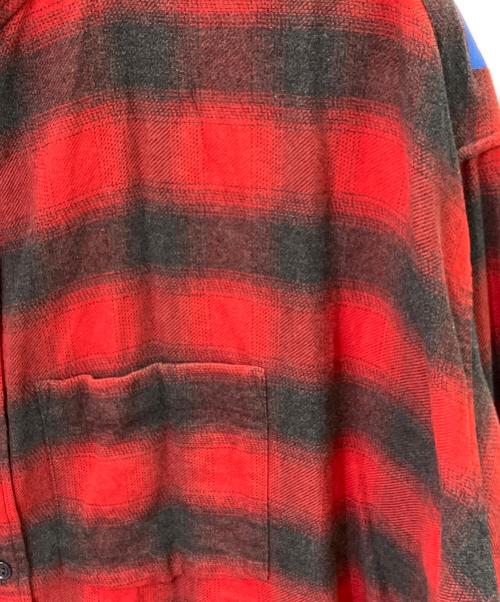 BALENCIAGA（バレンシアガ）BALENCIAGA (バレンシアガ) バックロゴボウタイネルシャツ レッド サイズ:34の古着・服飾アイテム