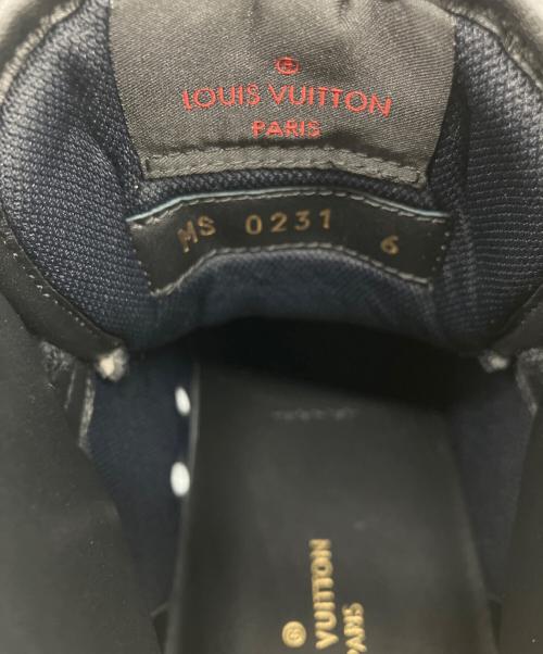 LOUIS VUITTON（ルイ ヴィトン）LOUIS VUITTON (ルイ ヴィトン) レザーハイカットスニーカー ブラック サイズ:6の古着・服飾アイテム