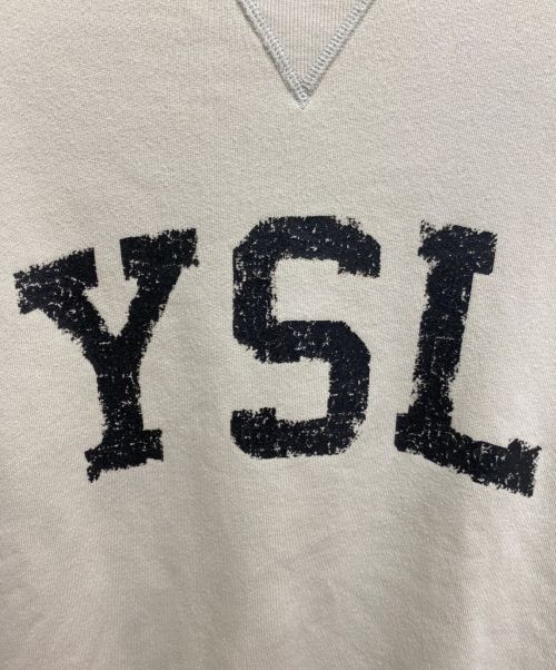 Saint Laurent Paris（サンローランパリ）Saint Laurent Paris (サンローランパリ) ロゴロングスリーブスウェット アイボリー サイズ:Sの古着・服飾アイテム