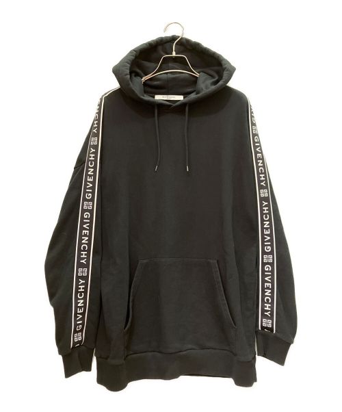 GIVENCHY（ジバンシィ）GIVENCHY (ジバンシィ) 袖ロゴプリントパーカー ブラック サイズ:Sの古着・服飾アイテム