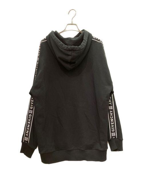 GIVENCHY（ジバンシィ）GIVENCHY (ジバンシィ) 袖ロゴプリントパーカー ブラック サイズ:Sの古着・服飾アイテム
