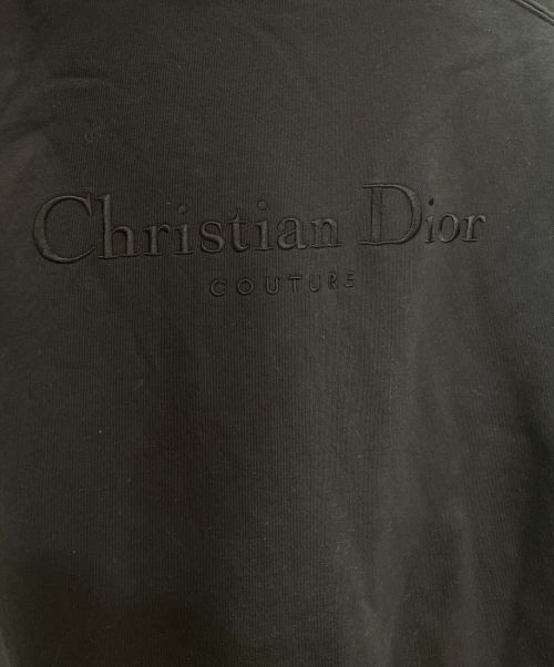 Christian Dior（クリスチャン ディオール）Christian Dior (クリスチャン ディオール) ロゴリバーシブルフーディー ネイビー×ブラック サイズ:Mの古着・服飾アイテム