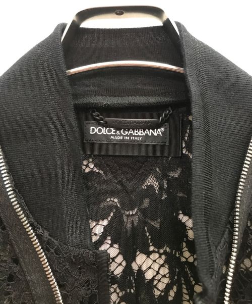DOLCE & GABBANA（ドルチェ＆ガッバーナ）DOLCE & GABBANA (ドルチェ＆ガッバーナ) ナイロンレース切替ジャケット ブラック サイズ:44の古着・服飾アイテム