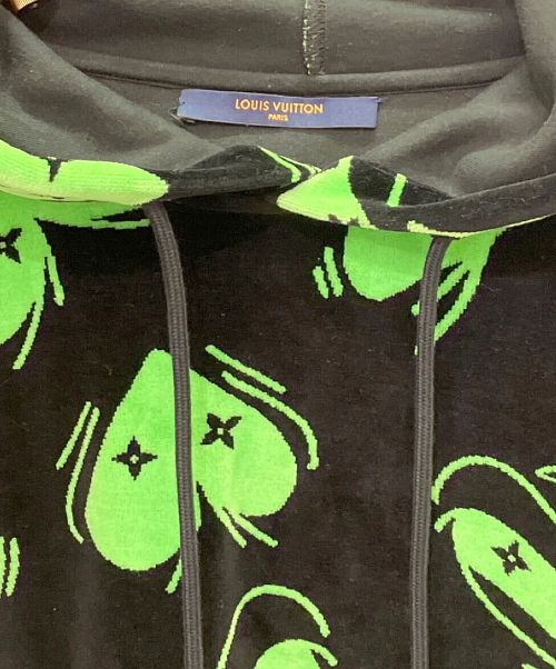 LOUIS VUITTON（ルイ ヴィトン）LOUIS VUITTON (ルイ ヴィトン) LVアイズグラフィックジャカードパーカー ブラック サイズ:Sの古着・服飾アイテム