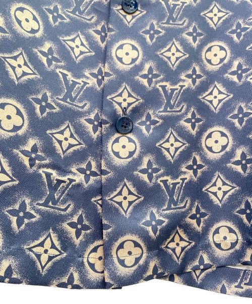 LOUIS VUITTON（ルイ ヴィトン）LOUIS VUITTON (ルイ ヴィトン) モノグラムシルク半袖シャツ グレー サイズ:Sの古着・服飾アイテム