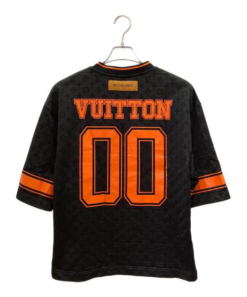 LOUIS VUITTON（ルイ ヴィトン）LOUIS VUITTON (ルイ ヴィトン) モノグラムスポーティVネックTシャツ ブラック×オレンジ サイズ:Sの古着・服飾アイテム