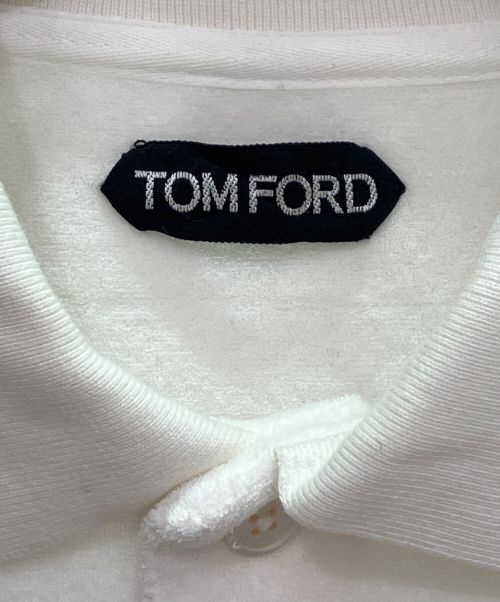 TOM FORD（トムフォード）TOM FORD (トムフォード) パイルポロシャツ ホワイト サイズ:46の古着・服飾アイテム