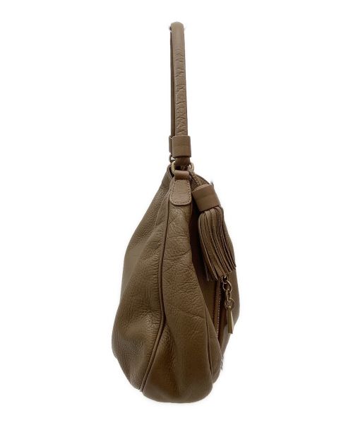 SEE BY CHLOE（シーバイクロエ）SEE BY CHLOE (シーバイクロエ) タッセル付きハンドバッグ ピンクベージュの古着・服飾アイテム