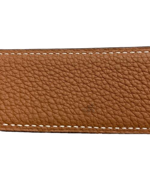 HERMES（エルメス）HERMES (エルメス) コンスタンスレザーベルト ゴールド×ノワールの古着・服飾アイテム