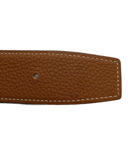 HERMES（エルメス）HERMES (エルメス) コンスタンスレザーベルト ゴールド×ノワールの古着・服飾アイテム