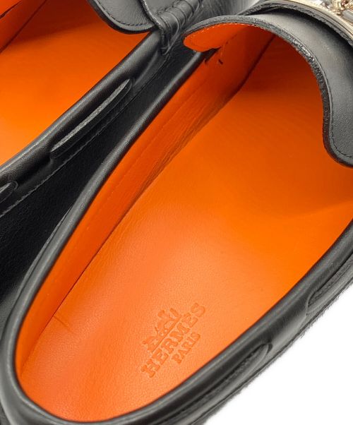 HERMES（エルメス）HERMES (エルメス) モカシン 《アーヴィング》 ブラック サイズ:40の古着・服飾アイテム