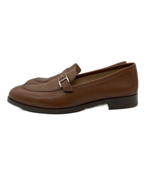 HERMES（エルメス）HERMES (エルメス) Hベルトローファー ブラウン サイズ:40の古着・服飾アイテム
