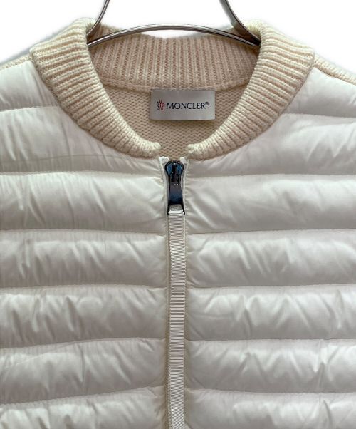 MONCLER（モンクレール）MONCLER (モンクレール) MAGLIONE TRICOT CARDIGAN/ダウンジャケット ホワイト サイズ:XSの古着・服飾アイテム