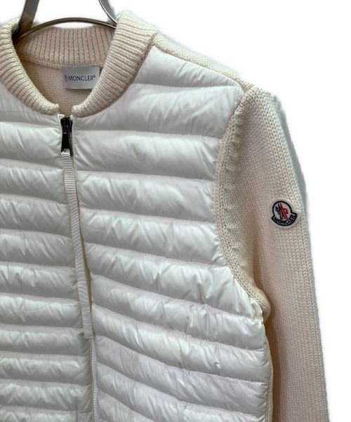 MONCLER（モンクレール）MONCLER (モンクレール) MAGLIONE TRICOT CARDIGAN/ダウンジャケット ホワイト サイズ:XSの古着・服飾アイテム