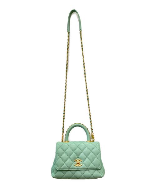 CHANEL（シャネル）CHANEL (シャネル) ココハンドル 19 XXS ミントグリーン サイズ:19/ミニ/mini/XXSの古着・服飾アイテム
