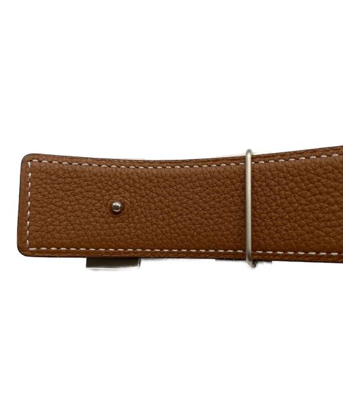 HERMES（エルメス）HERMES (エルメス) コンスタンスレザーベルト ゴールド×ノワールの古着・服飾アイテム