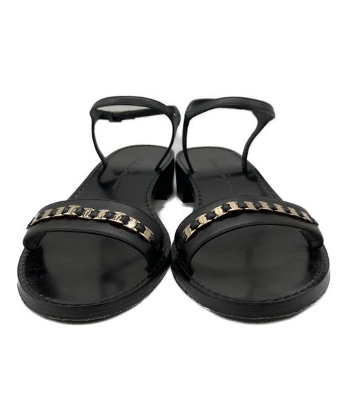 Salvatore Ferragamo（サルヴァトーレ フェラガモ）Salvatore Ferragamo (サルヴァトーレ フェラガモ) アンクルストラップレザーサンダル ブラック サイズ:8の古着・服飾アイテム