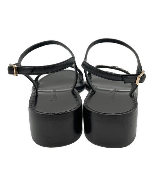 Salvatore Ferragamo（サルヴァトーレ フェラガモ）Salvatore Ferragamo (サルヴァトーレ フェラガモ) アンクルストラップレザーサンダル ブラック サイズ:8の古着・服飾アイテム