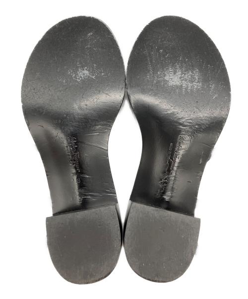 Salvatore Ferragamo（サルヴァトーレ フェラガモ）Salvatore Ferragamo (サルヴァトーレ フェラガモ) アンクルストラップレザーサンダル ブラック サイズ:8の古着・服飾アイテム