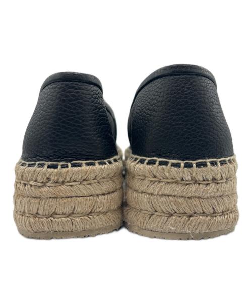 Salvatore Ferragamo（サルヴァトーレ フェラガモ）Salvatore Ferragamo (サルヴァトーレ フェラガモ) デザイン エスパドリーユ ブラック サイズ:9の古着・服飾アイテム