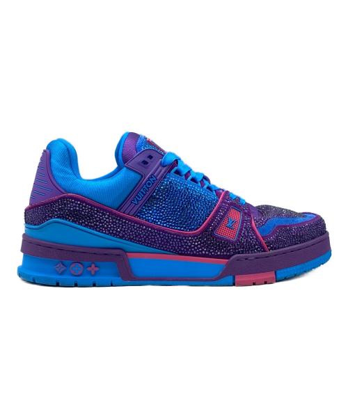 LOUIS VUITTON（ルイ ヴィトン）LOUIS VUITTON (ルイ ヴィトン) Crystal-Covered LV Trainer ブルー×パープル サイズ:SIZE 7 1/2の古着・服飾アイテム